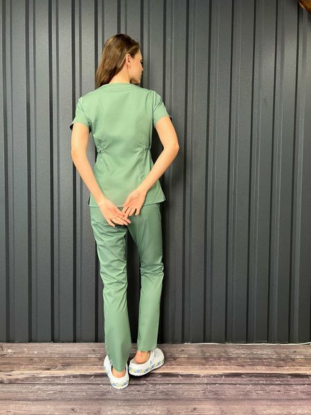 Жіночий медичний костюм Мікато хакі зі штанами Стріт 478965 фото