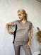 Жіночий медичний костюм Тіна мокко зі штанами Стріт 718 фото 5