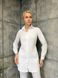 Жіночий медичний халат Зірочка білий, довгий рукав. Котон 01176 фото 1