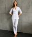 Жіночий медичний костюм Голді білий із брюками Стріт 51796 фото 1