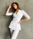 Жіночий медичний костюм Голді білий із брюками Стріт 51796 фото 2