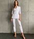 Жіночий медичний костюм Голді білий зі штанами Джоггер-стріт 51802 фото 1