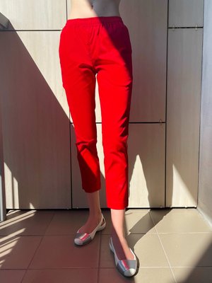 Жіночі медичні штани Чінос червоні. Котон 96630 фото