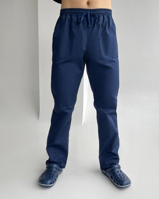 Медицинские брюки Стрит для мужчин. Коттон. Темно-синий 65135427 фото