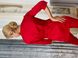 Жіночий медичний костюм Луна червоний зі штанами Слімс 1010 фото 3