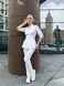 Жіночий медичний костюм Голді білий з брюками Слімс 51808 фото 3