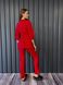 Жіночий медичний костюм Мова червоний зі штанами Слімс 4990 фото 3