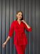 Жіночий медичний костюм Мова червоний зі штанами Слімс 4990 фото 2