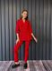 Жіночий медичний костюм Мова червоний зі штанами Слімс 4990 фото 1
