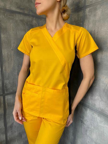 Жіночий медичний костюм Тіна манго зі штанами Джоггер 010 фото