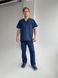 Чоловічий медичний костюм Брюс темно-синій зі штанами Стріт 350 фото 1