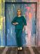 Жіночий медичний костюм Луна смарагд зі штанами Стріт, котон 032751 фото 1