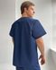 Чоловічий медичний костюм Брюс темно-синій зі штанами Стріт 350 фото 2