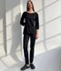 Жіночий медичний костюм Маліка чорний зі штанами Слімс 52052-40 фото 1