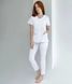 Жіночий медичний костюм Мікато білий зі штанами Чинос 53064 фото 3