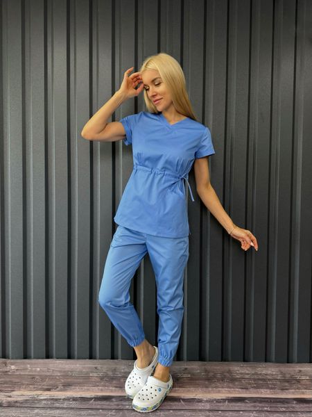 Жіночий медичний костюм Тренді небо з Джоггерами 378 фото