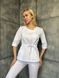 Жіночий медичний костюм Верба білий зі штанами Стріт 03009 фото 2