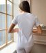 Жіночий медичний костюм Мікато білий зі штанами Джоггер-стріт 039671 фото 2