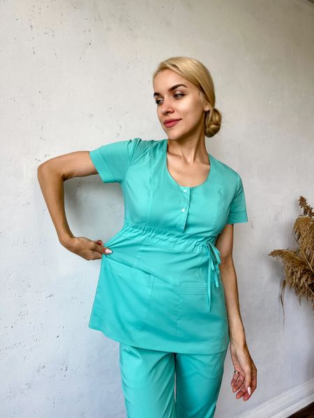 Жіночий медичний костюм Дольче аква зі штанами Джоггер 270 фото