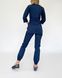 Женский медицинский костюм Луна темно-синий с брюками Джоггер 1030 фото 4