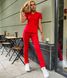 Жіночий медичний костюм Мікато червоний зі штанами Стріт 53096-40 фото 2