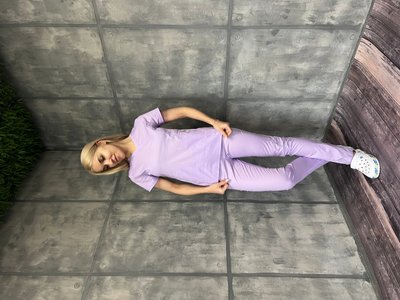 Женский медицинский костюм Коди лаванда с Слимс. Легкий стрейч 100611 фото