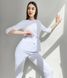 Жіночий медичний костюм Луна білий зі штанами Джоггер-стріт 51952 фото 2