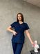 Жіночий медичний костюм Мікато темно-синій з Джоггерами 1040 фото 3