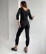 Жіночий медичний костюм Маліка чорний зі штанами Джоггер-стріт 52058-40 фото 3