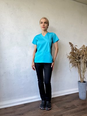 Жіночий медичний костюм Тіна лагуна зі штанами Стріт 070100 фото