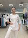 Жіноча медична куртка Луна білий 3/4 рукав Plus size Котон  03201 фото 2
