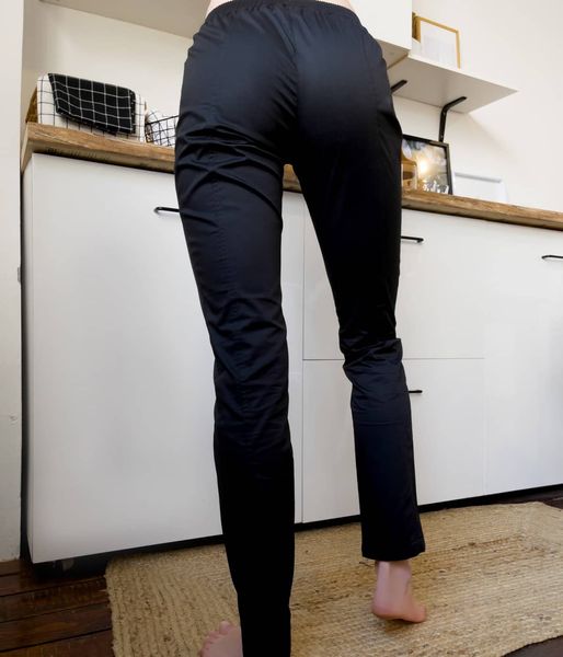 Жіночі медичні штани Слімс чорні. Стрейч-коттон 6968 фото