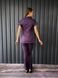 Жіночий медичний костюм Сесіл фіолет короткий рукав зі штанами Стріт 7203 фото 3