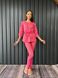 Жіночий медичний костюм Луна яскраво-рожевий з Джоггерами 7466 фото 1